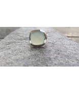 7.5 cttw Natural Aqua Chalcedony 925 sterling silver ring - £23.90 GBP