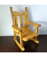 Solid Oak Wood Natural Handmade Doll Rocking Chair Rocker Furniture - $69.00