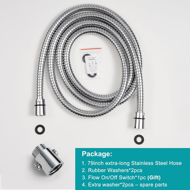 Shower Hose Replacement,79 Inches Extra Long Stainless Steel Handheld Shower Hea Item image 5