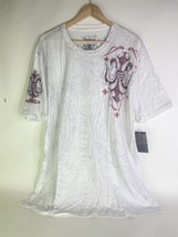 Archaic Mens 3XL White Red Gray Wings Double Sided Graphic Print Tee T-s... - $28.00