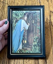 Vintage Jesus Knocking At The Door Holographic Picture Catholic Christian - $14.85