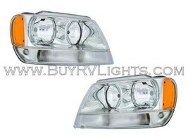 FLEETWOOD BOUNDER 2014 2015 CHROME HEADLIGHTS HEAD LIGHTS FRONT LAMPS RV - $132.66