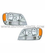 FLEETWOOD BOUNDER 2014 2015 CHROME HEADLIGHTS HEAD LIGHTS FRONT LAMPS RV - $2,478.36 MXN