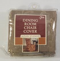 d5) Dining Room Chair Cover Autumn Splendor Mushroom Fabric Armless 42" ... - $7.91
