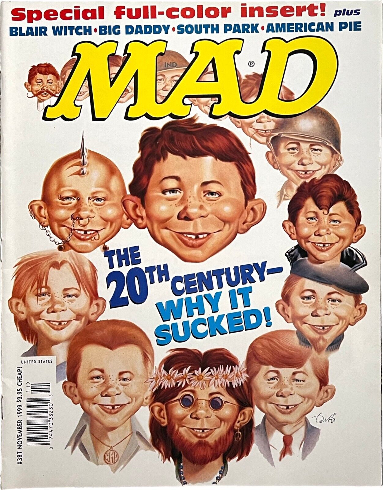 Mad Magazine #387 November 1999 Blair Witch Big Daddy South Park American Pie - $15.95