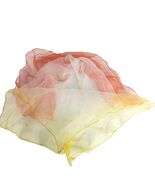 Vintage Set of 3 Sheer Chiffon Scarves Orange, White, Yellow Head Scarf ... - $20.94 CAD