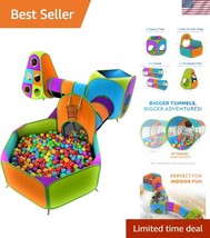 Multi-Color Kids Playhouse with Tunnel &amp; Basketball Hoop - Perfect for T... - $89.99