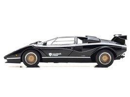 Lamborghini Countach LP 500R Black with White Interior 1/18 Diecast Model Car by - $301.99