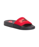 Moschino Women&#39;s Love Moschino Black/Red Mesh Detail Slide Sandals Size 5 - $106.96 CAD