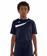 Under Armour Men&#39;s Chaos Soccer Jersey Navy Blue/White Size YLG - £13.59 GBP