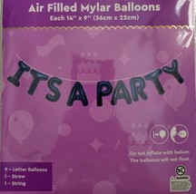 14&quot; Red Foil Balloons Its a Party Banner Adults &amp; Kids Decoration Events... - $12.29