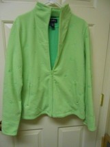 Pretty Denim &amp; Co. 2 pc. fleece jacket &amp; knit Top full zip Sz lg NWOT  p... - £16.66 GBP