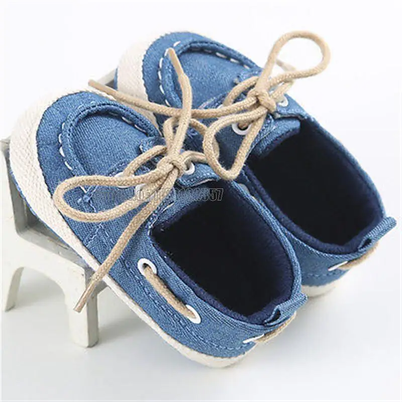 Toddler newborn girl boy denim soft sole toddler infant prewalker sneaker bandage shoes thumb200