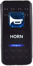 Blue Light Horn Momentary Switch LED Waterproof 12V 20A 10A 5-pin Rocker... - $365.87 MXN
