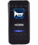 Blue Light Horn Momentary Switch LED Waterproof 12V 20A 10A 5-pin Rocker... - $27.77 CAD