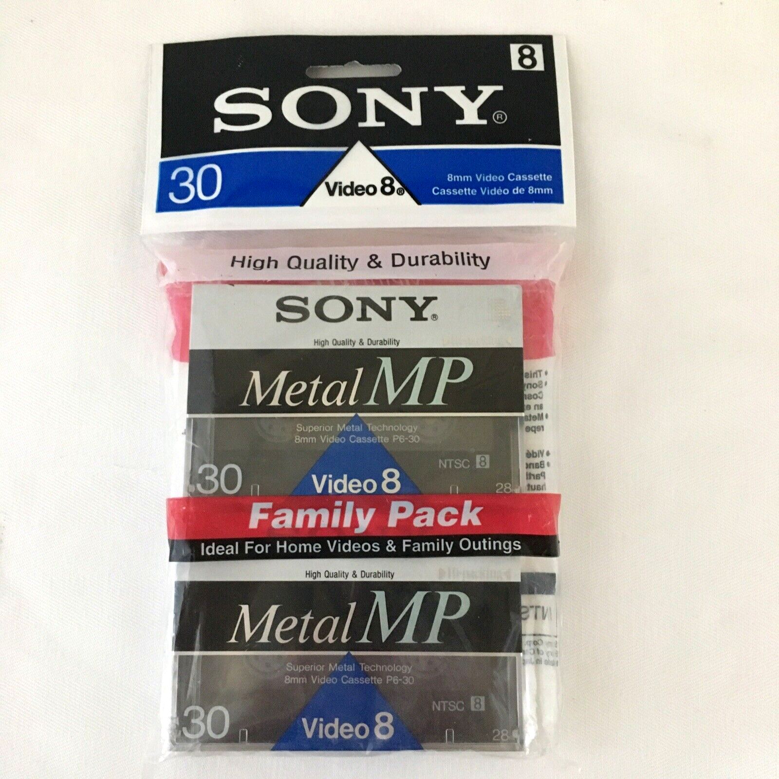 2 pk Sony Video 8 Metal MP P6-30MP NTSC8 Video Cassettes 30 min SP or 60... - $4.70