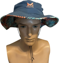 Mission Hats Blue/Tropical Cooling Bucket Boonie Convertible Stretch Fit... - $22.48