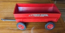 Vtg McCormick Deering Tractor Trailer Toy Car International Harvester Plastic - £15.50 GBP