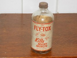 Vintage Fly-Tox Empty 1 Pint Bottle - $39.60