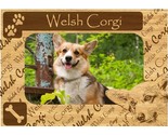Welsh Corgi w Paws Engraved Wood Picture Frame Magnet - $14.99