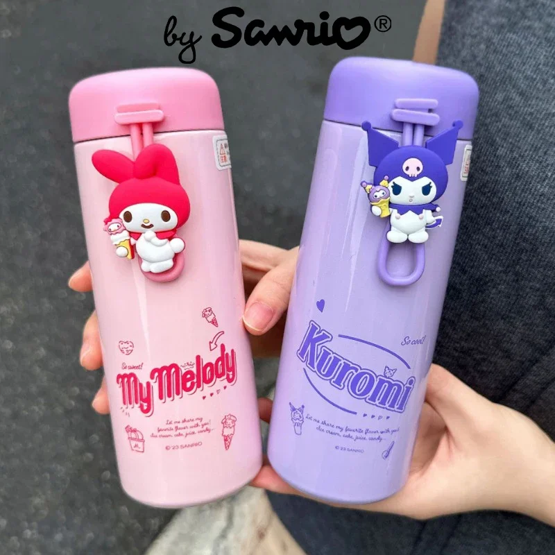 Sanrio Kuromi Melody Water Bottles Thermos Cup Lightweight Portable Large - £14.80 GBP