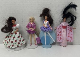 Lot Of 4  McDonald&#39;s Barbie Mattel Ballerina Geisha Vintage Rose Dress - $146.60 MXN
