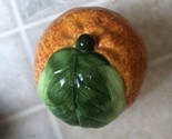 Vintage Handmade Ceramic Orange two color Glazed Decor Display Art Fruit - $21.49