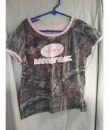 Girl&#39;s Mossy Oak Pink Camoflouge Tee Shirt Size XL (14-16) - $0.99