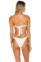 Luli Fama Swimwear Ivory Buleria High Leg Brazilian Bikini Bottom (M) Nwt $86 - £68.73 GBP