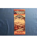 Vintage 1940  Travel Brochure Guide Map “The Gray Line Seeing COLORADO S... - $27.11 CAD