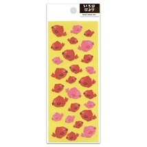 RED FISH STICKERS Sticker Sheet Tai Taiyaki Japanese Icon Scrapbook Kids... - $3.41 CAD