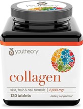 (4 ct) Youtheory Collagen w/Vit C Hair Skin Nails 6000 mg 480 tablets Exp 08/25 - £38.82 GBP