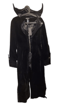 Goth emo widow black velvet jacket/coat - Size S - £78.45 GBP