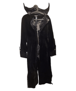 Goth emo widow black velvet jacket/coat - Size S - £75.25 GBP