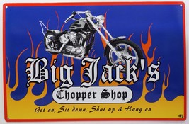 Big Jack&#39;s Chopper Shop Motorcycle Metal Sign - £15.69 GBP