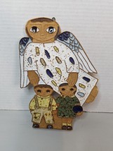 Vintage Saint Andrews ABBEY Clay Pottery Angel WITH CHILDREN 9 1/4” Chipped - £14.93 GBP