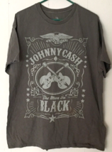 Johnny Cash t-shirt size XL men gray short sleeve 100% cotton Zion brand - £7.88 GBP