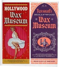 2 Hollywood Wax Museum Brochures Tussaud&#39;s Marilyn Monroe 1950&#39;s - 1960&#39;s - $27.72