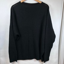 Ugerlov Oversized Knit Sweater Merino Wool Blend Pullover Black L/XL - $21.77