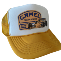 Vintage Camel Racing Hat Trucker Hat Racing snapback Yellow Unworn Adjus... - $292.93 MXN