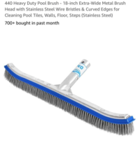 440 Combo Nylon and Stainless Steel Pool Brush - 18-Inch Heavy Duty Pool... - $272.32 MXN