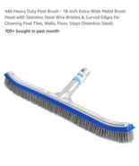 440 Combo Nylon and Stainless Steel Pool Brush - 18-Inch Heavy Duty Pool... - $271.26 MXN