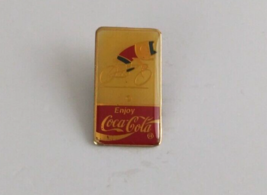 Cycling Olympic Games &amp; Coca-Cola Lapel Hat Pin - £5.83 GBP