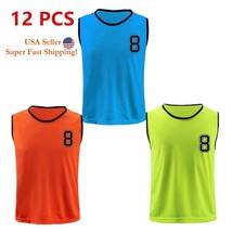 Child Adult Soccer Football Jersey Sports team Training Nylon numbered V... - £29.40 GBP+