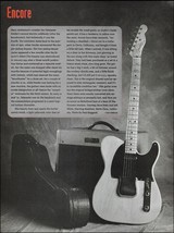 1952 Fender Telecaster vintage guitar history article 1994 b/w pin-up print - £3.35 GBP