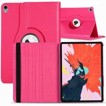 Leather Flip Rotating Portfolio Stand Case for iPad Pro 11&quot; 2018 HOT PINK - £5.31 GBP