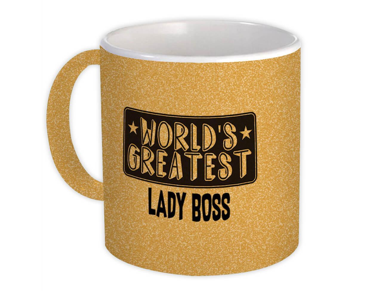 Primary image for World Greatest LADY BOSS : Gift Mug Work Christmas Birthday Office Occupation