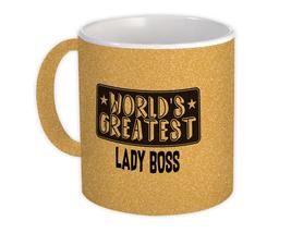 World Greatest LADY BOSS : Gift Mug Work Christmas Birthday Office Occupation - £12.56 GBP
