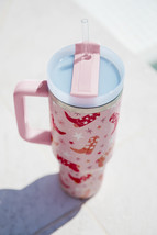 Sachet Pink Western Boot Tumbler with Straw 40oz - $517.04 MXN