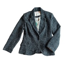 Cartonnier Anthropologie Dark Grey Knit Blazer Single-Button Stretch Siz... - £32.75 GBP